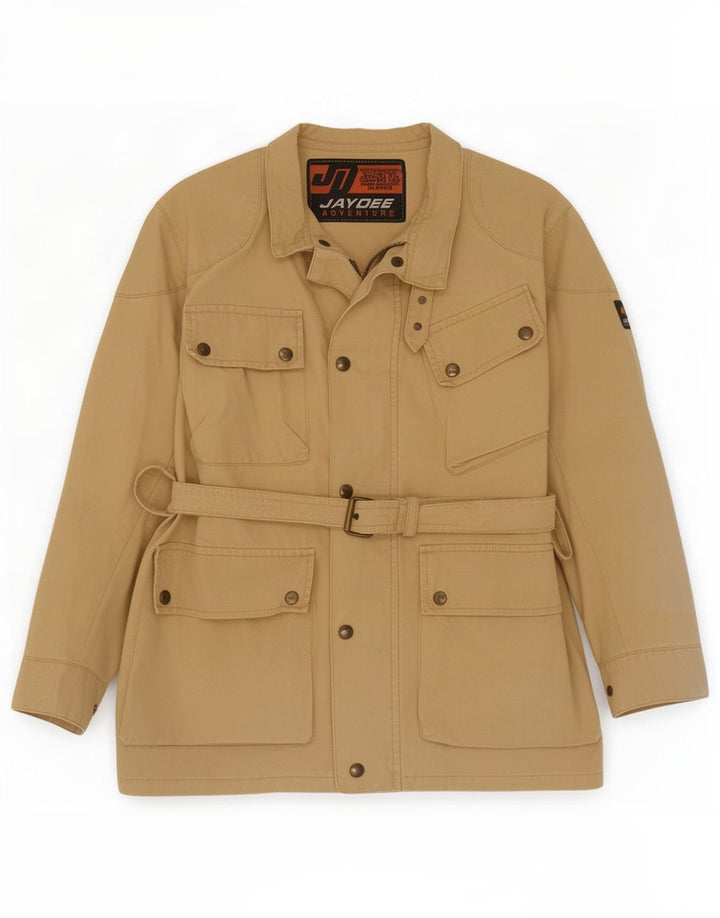 Vintage hombres chaqueta utilitaria Reino Unido 36 pequeño beige