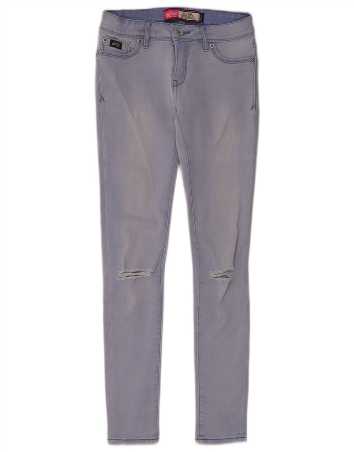 Superdry Mujer Alexia Distressed Jegging Jeans W25 L30 Algodón Azul