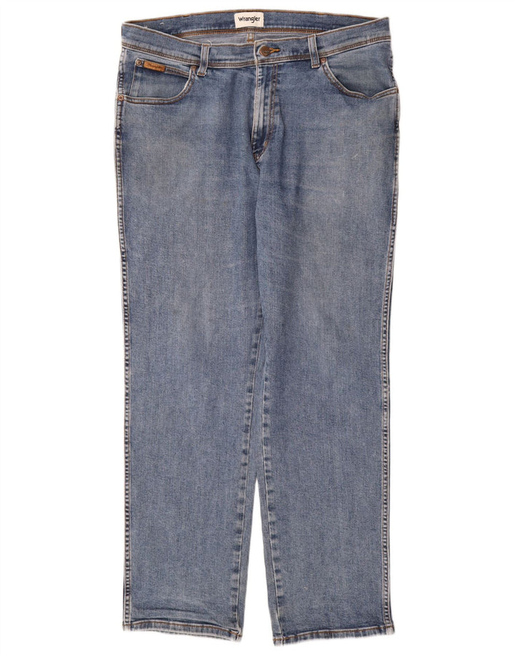 Wrangler Vaqueros rectos Texas para hombre W38 L32 Algodón azul