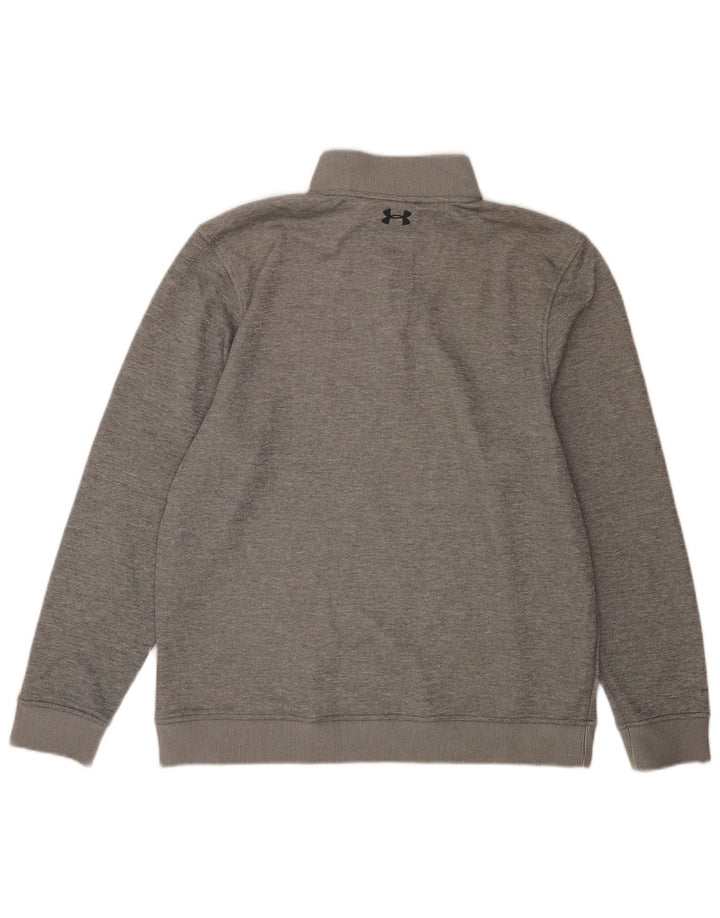 Under Armour Hombre Cold Gear Zip Neck Sudadera Jumper Grande Gris Moteado