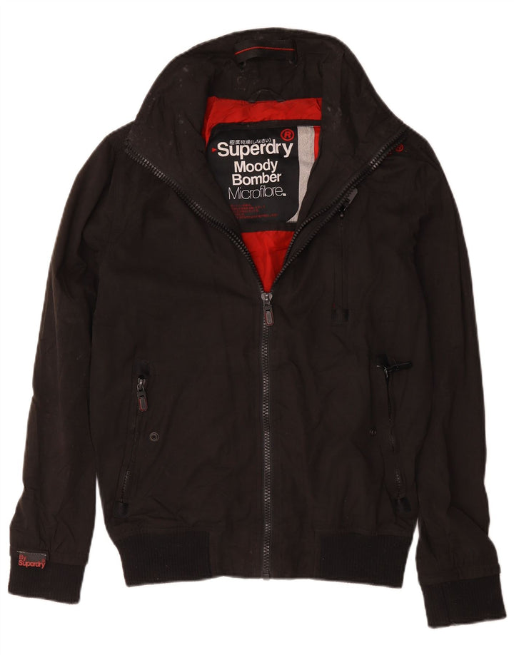 Superdry Chaqueta Bomber para Hombre UK 36 Small Poliéster Negro