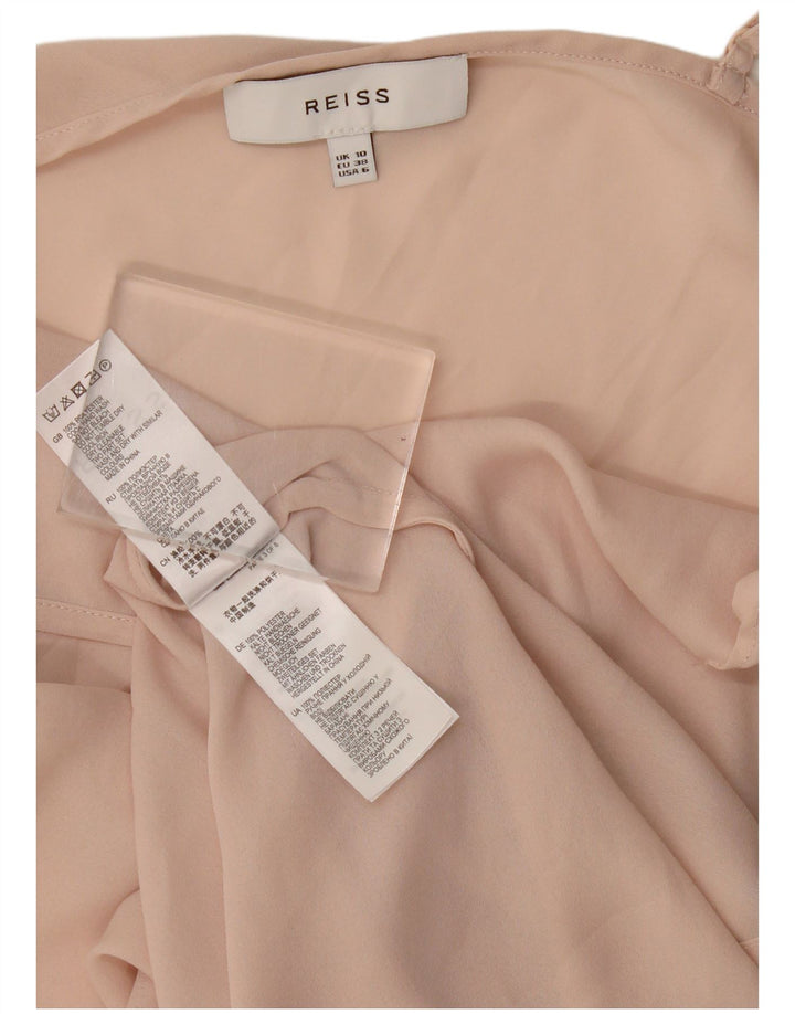 Vestido lencero para mujer Reiss UK 10 Pequeño poliéster rosa
