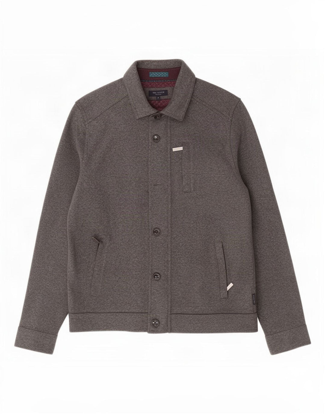 Ted Baker Chaqueta bomber para hombre Talla 4 Poliéster gris grande