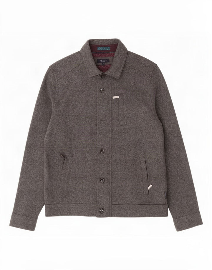Ted Baker Chaqueta bomber para hombre Talla 4 Poliéster gris grande