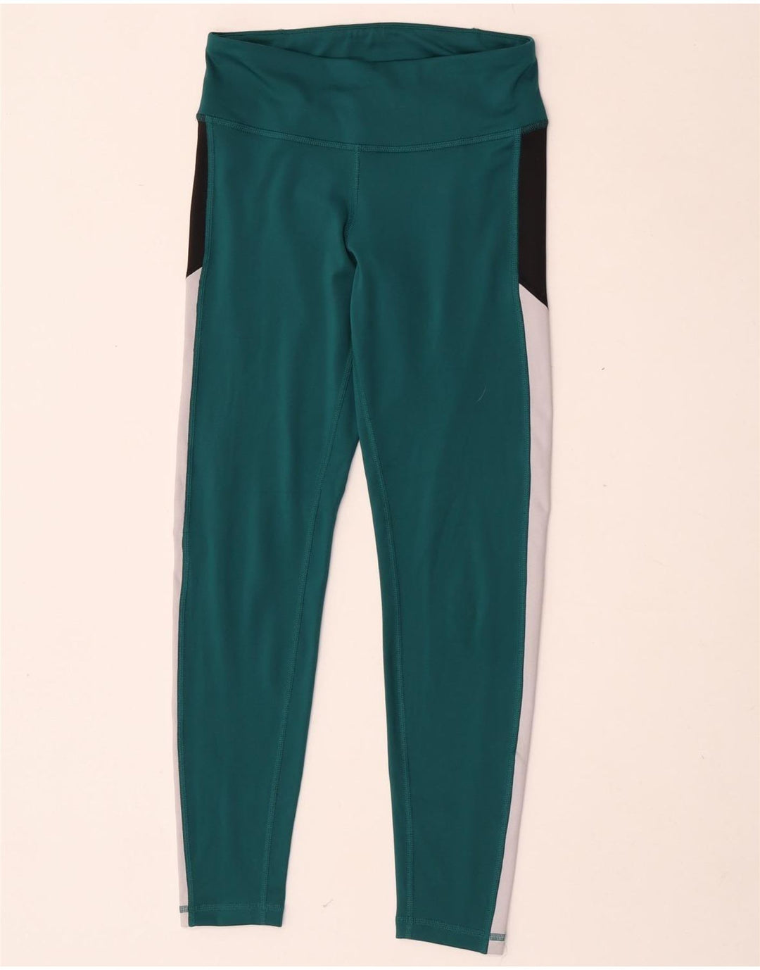 Reebok Leggings gráficos para mujer UK 8/10 Small Verde Colorblock Poliéster
