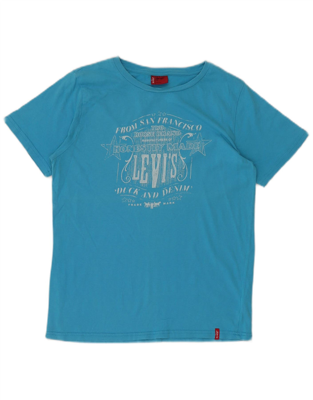 LEVI'S Camiseta gráfica para niño Top 11-12 años Azul Algodón