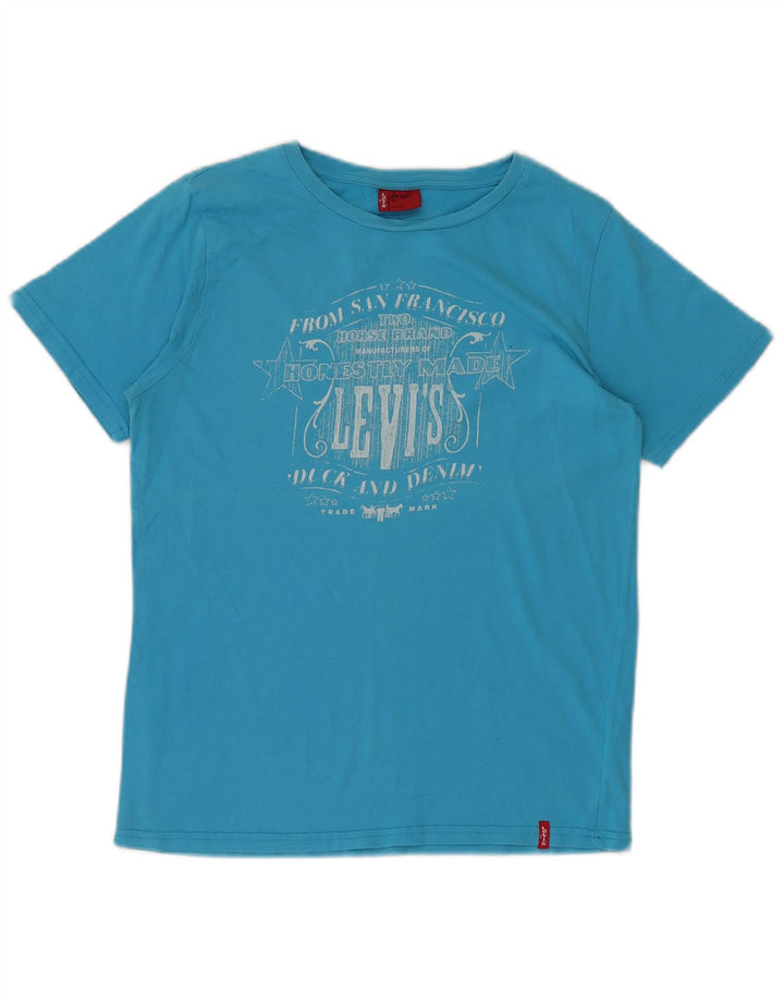 LEVI'S Camiseta gráfica para niño Top 11-12 años Azul Algodón