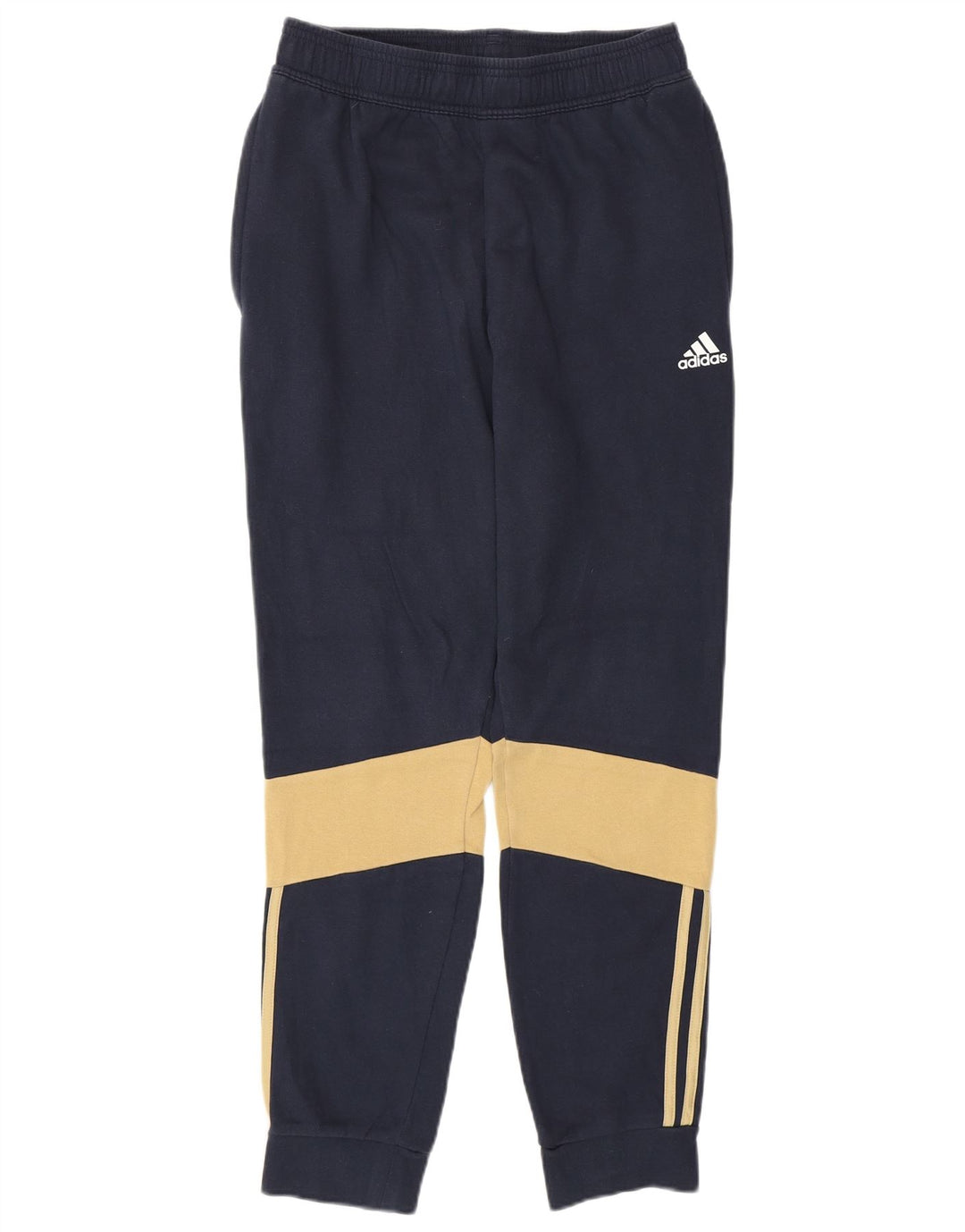 ADIDAS Pantalones de chándal para hombre Joggers Small Azul marino Colorblock Algodón