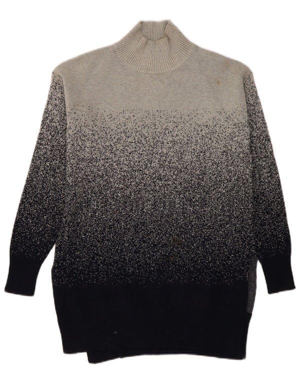 Marks & Spencer Jersey con Cuello Alto para Mujer UK 6 XS Gris Colorblock