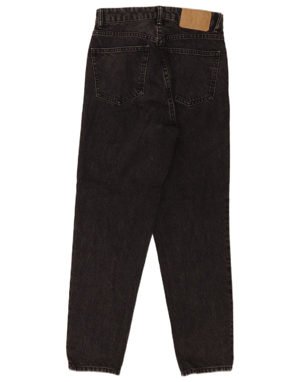 Zara Jeans Cónicos De Tiro Alto Para Mujer EU 34 2XS W24 L27 Algodón Negro