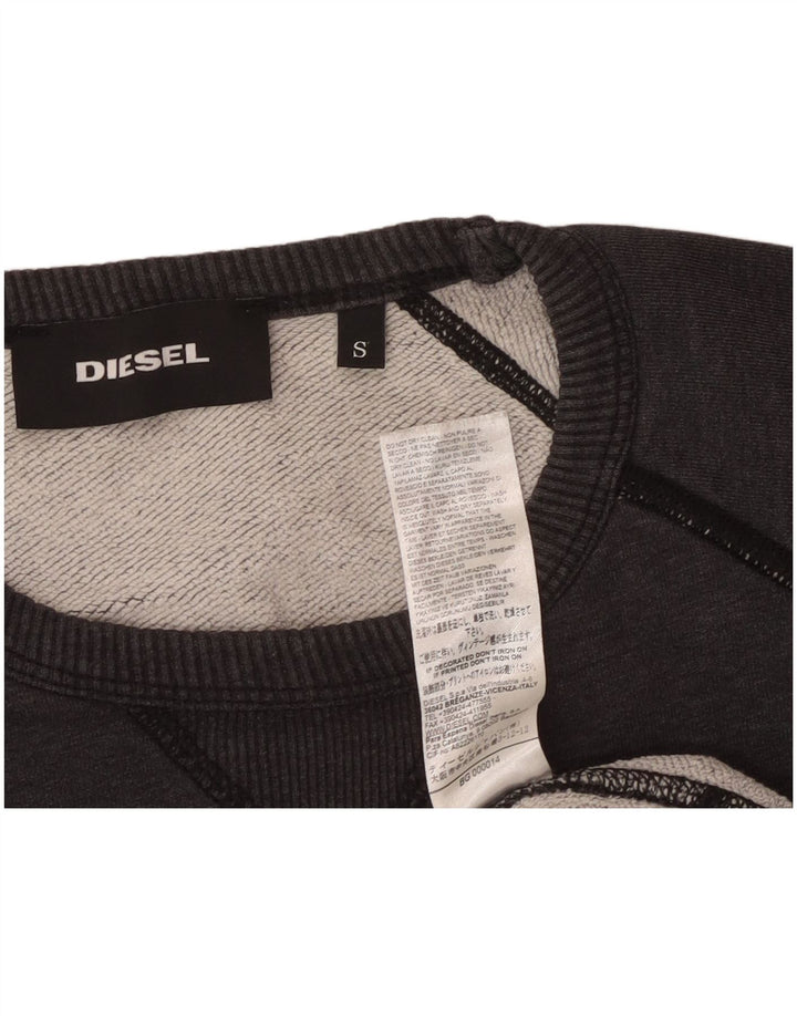 DIESEL Sudadera Gráfica De Algodón Gris Pequeño Hombre