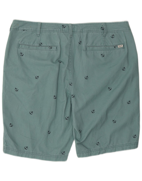 Abercrombie & Fitch Shorts chinos gráficos para hombre W36 Algodón azul grande