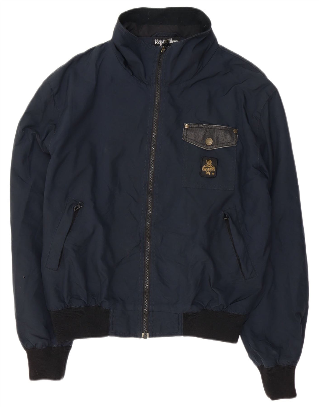 Refrigiwear Chaqueta Bomber Cruz para Hombre UK 40 Grande Poliéster Azul Marino