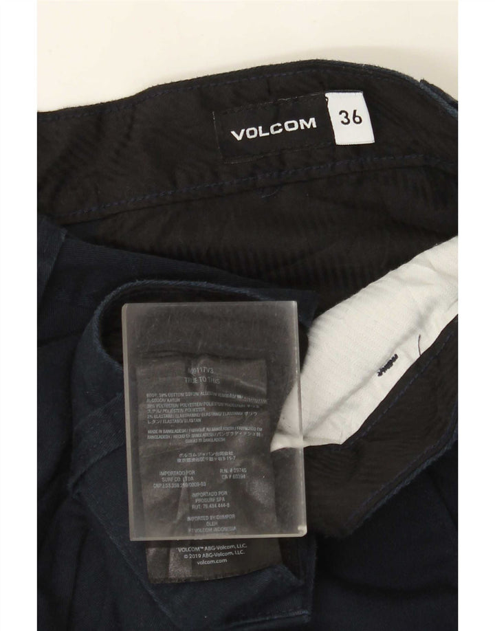 Volcom Pantalones cortos chinos para hombre W36 Large Azul marino Algodón