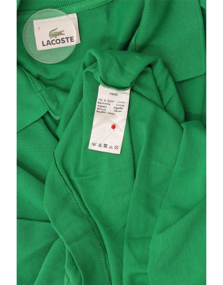 Polo Lacoste para hombre talla 7 2XL algodón verde
