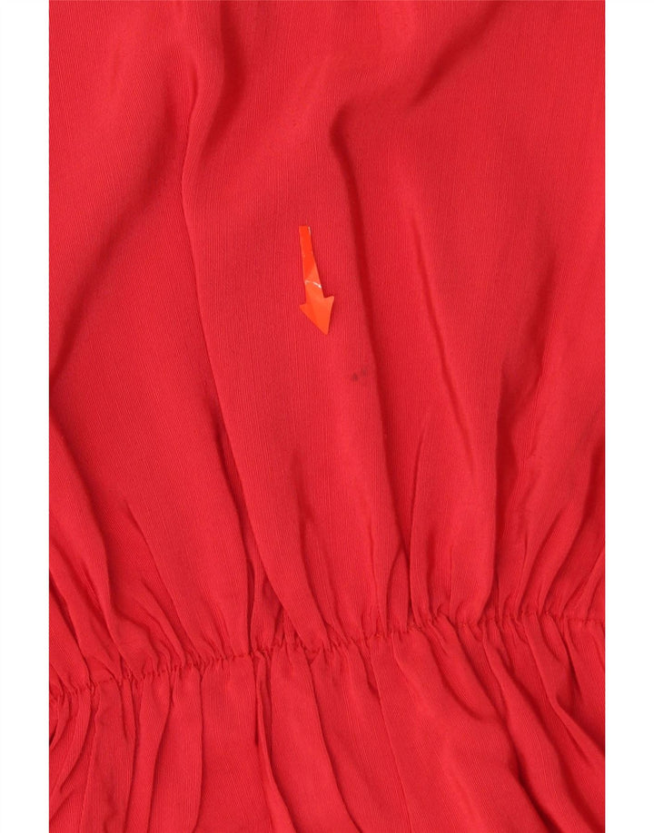 VINTAGE Womens Sleeveless Blouse Top UK 14 Medium Red Vintage Vintage and Second-Hand Vintage from Messina Hembry 