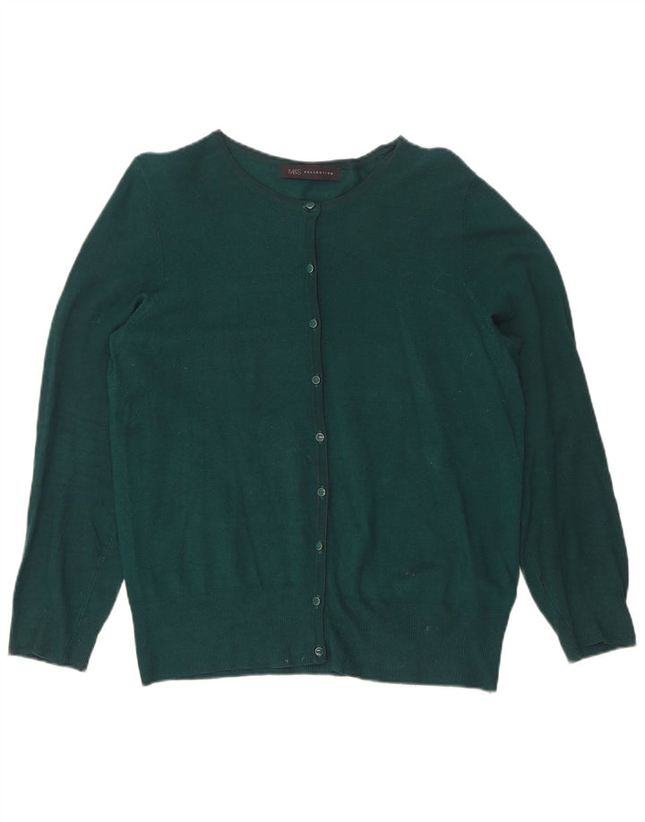 Marks & Spencer - Cárdigan para mujer, talla 40, viscosa verde medio