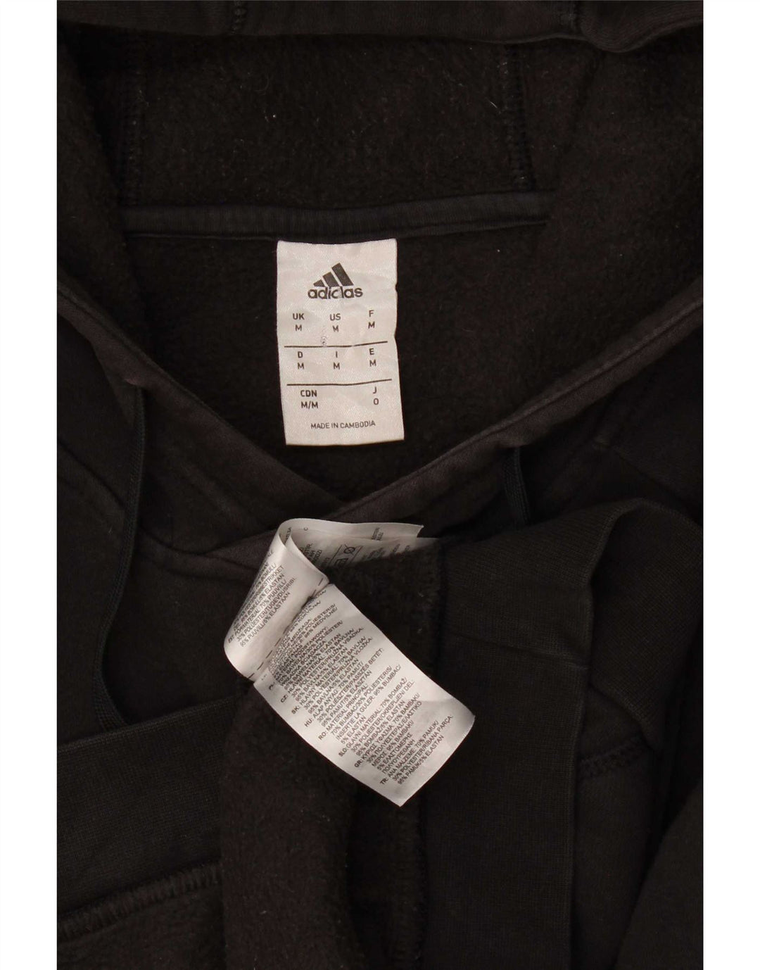 Adidas Hombre Sudadera Con Capucha Jumper Medium Negro Algodón