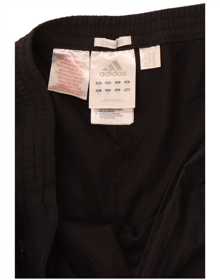 ADIDAS Boys Clima 365 Tracksuit Trousers 15-16 Years Black Polyester