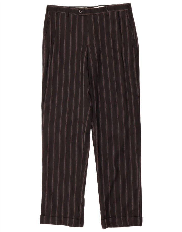 PAL ZILERI Traje de 2 piezas con 3 botones para hombre IT 50 Large W34 L33 Black Stripes