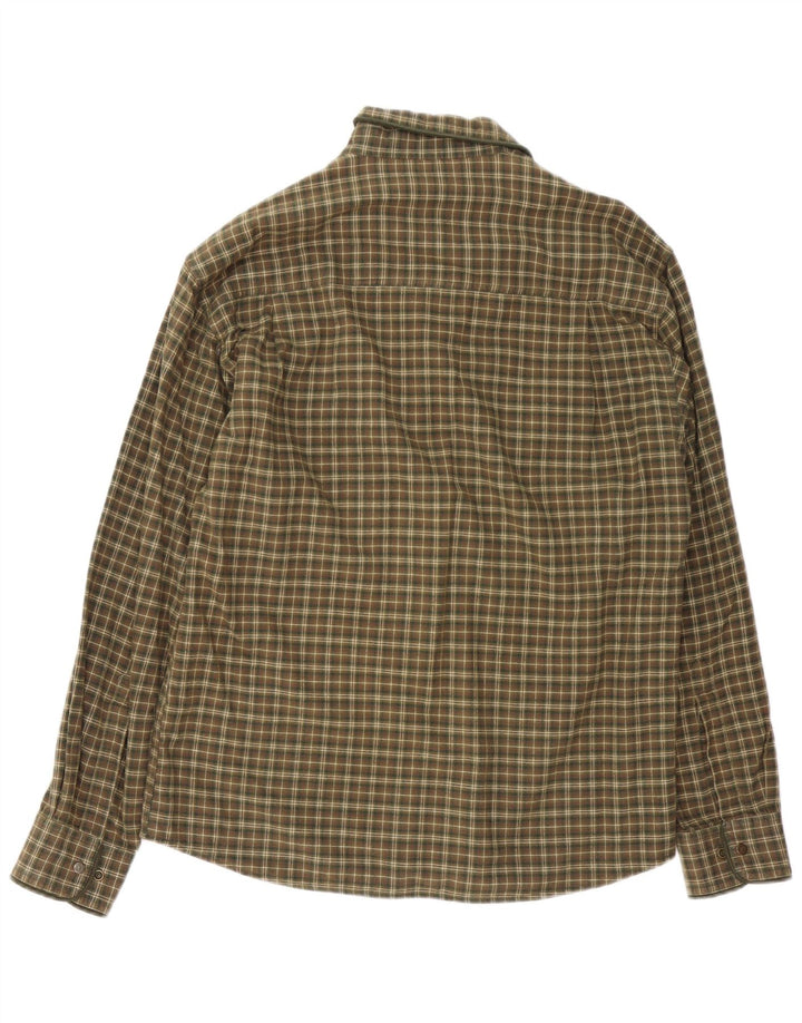 Chevalier Camisa De Franela De Algodón A Cuadros Verdes Grandes Hombre