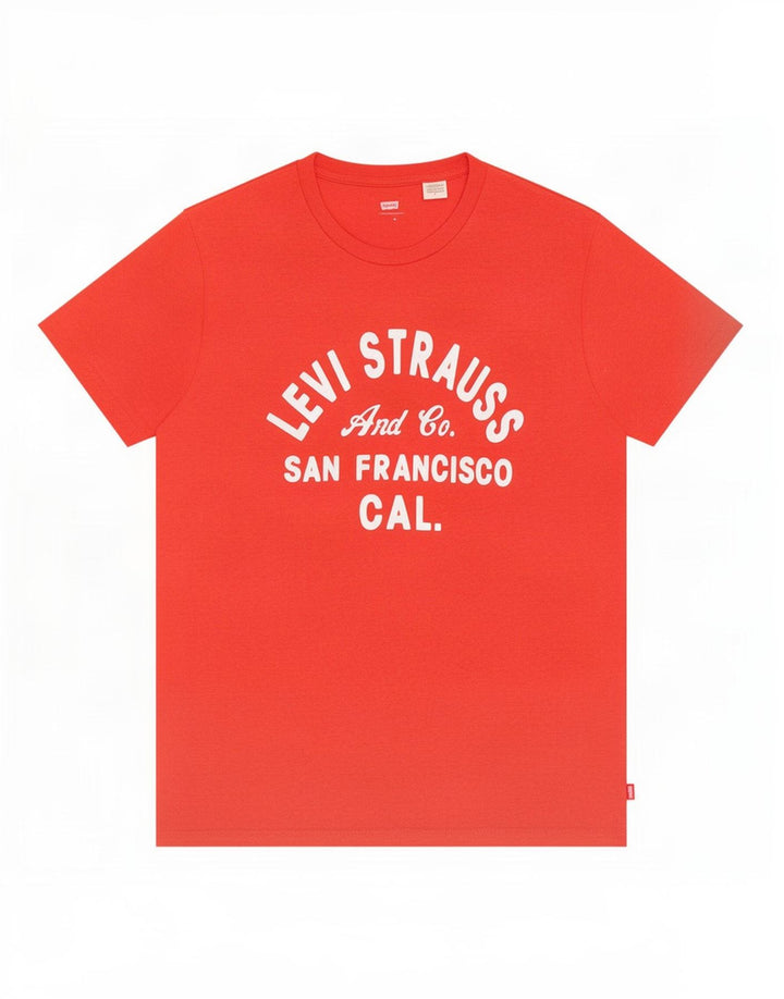Levi's Camiseta gráfica para hombre Top Medium Red Cotton