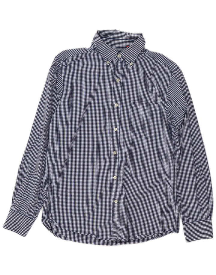 Izod Hombre Coupe Ajustee Camisa Slim Fit Algodón A Cuadros Azul Medio