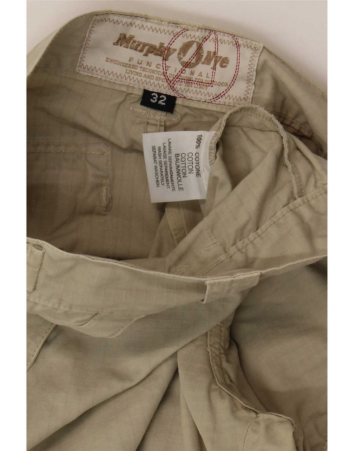 Murphy & Nye Pantalones cortos cargo para hombre W32 Algodón caqui mediano
