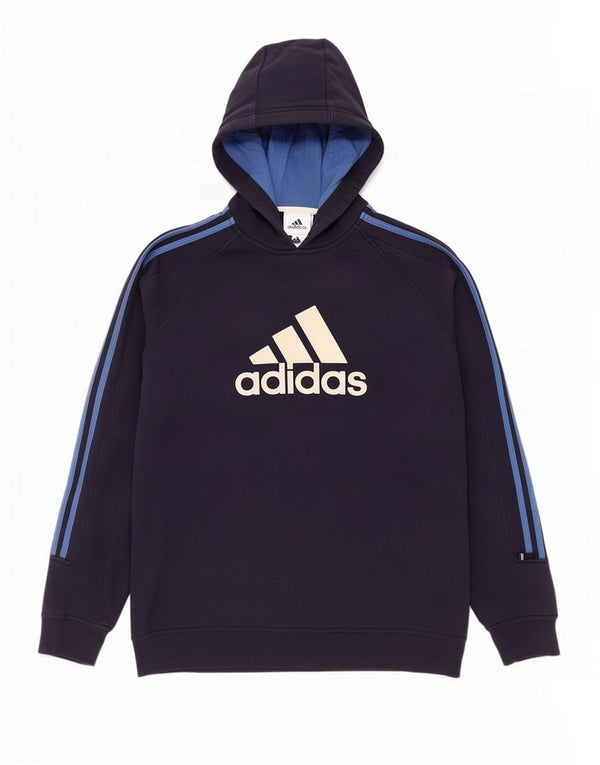 Adidas Hombre Graphic Sudadera con capucha Jumper Grande Azul Marino Algodón