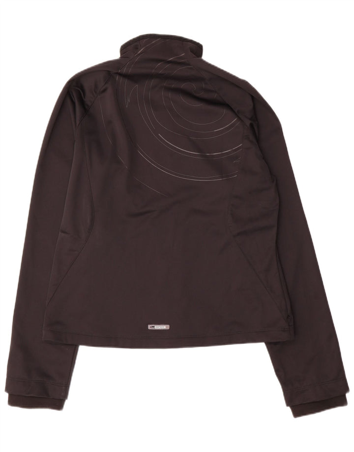 Puma Mujer Gráfico Chándal Top Chaqueta UK 14 Mediano Negro