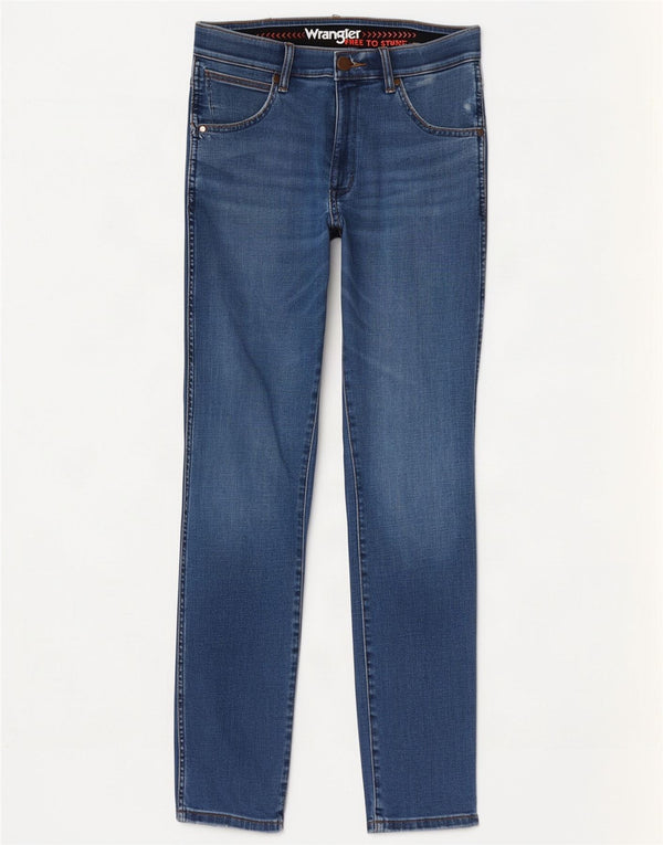 Vaqueros Wrangler Mujer Larston Slim Tapered W30 L32 Algodón Azul