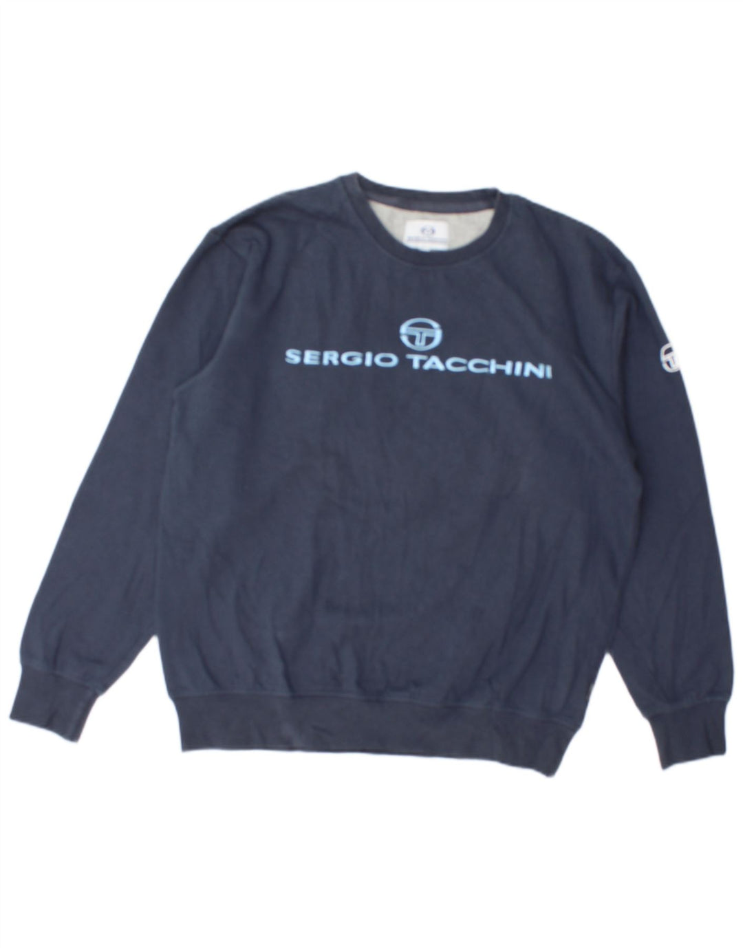 SERGIO TACCHINI Sudadera Estampada Hombre Jersey Medio Azul Marino Algodón