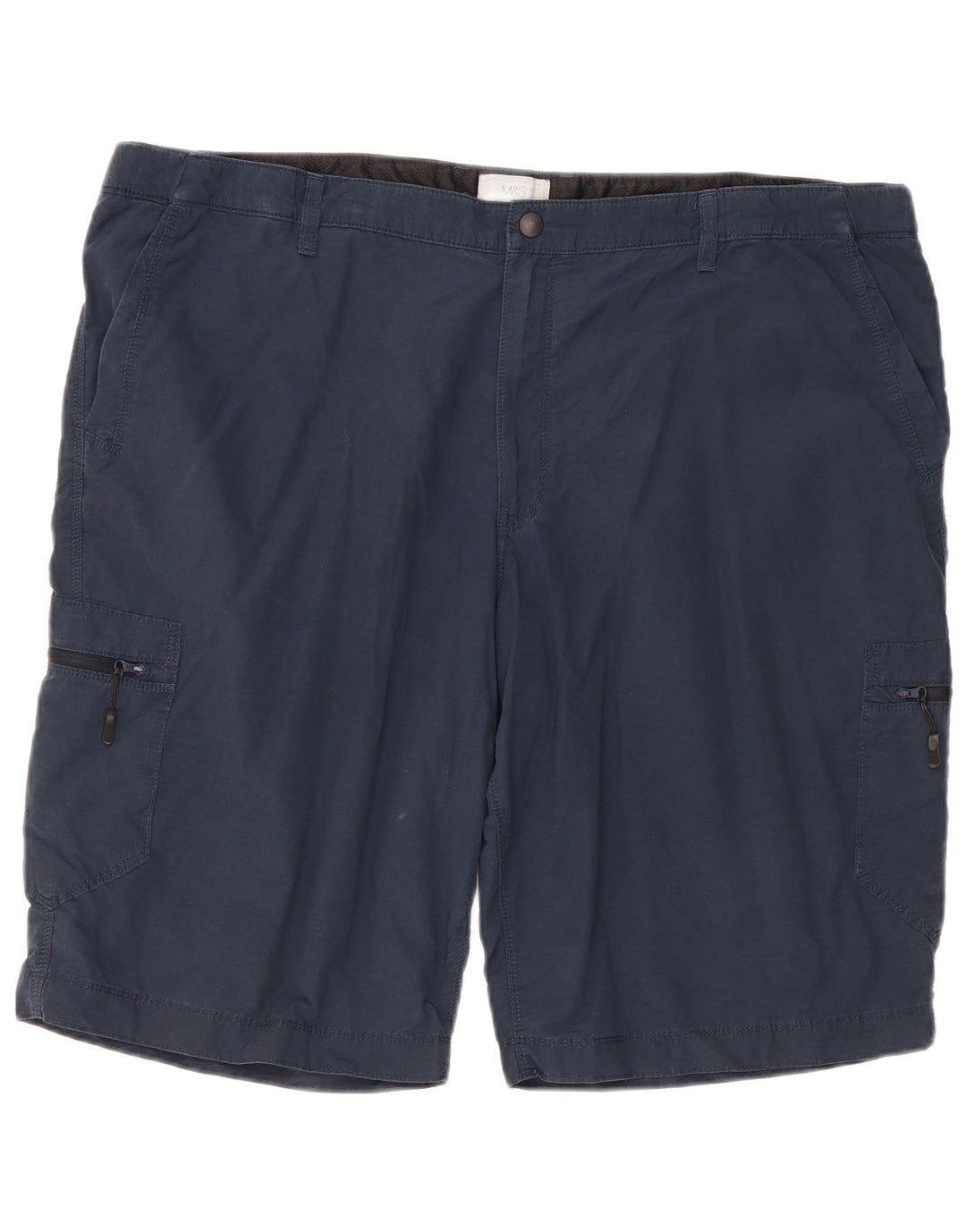 Marks & Spencer Pantalones cortos cargo para hombre W44 2XL Algodón azul marino