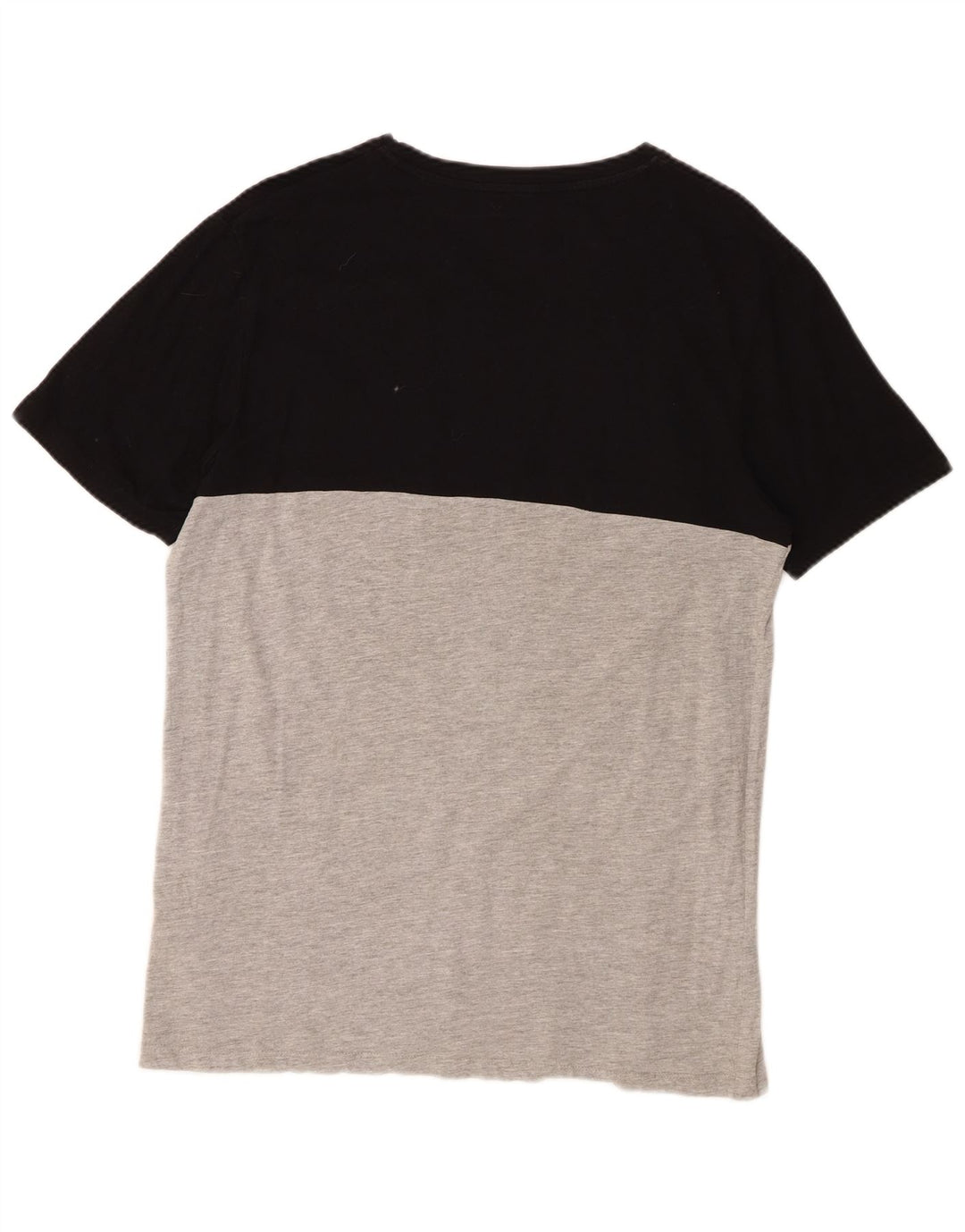 JACK & JONES Hombre Camiseta gráfica Top XL Algodón color block negro