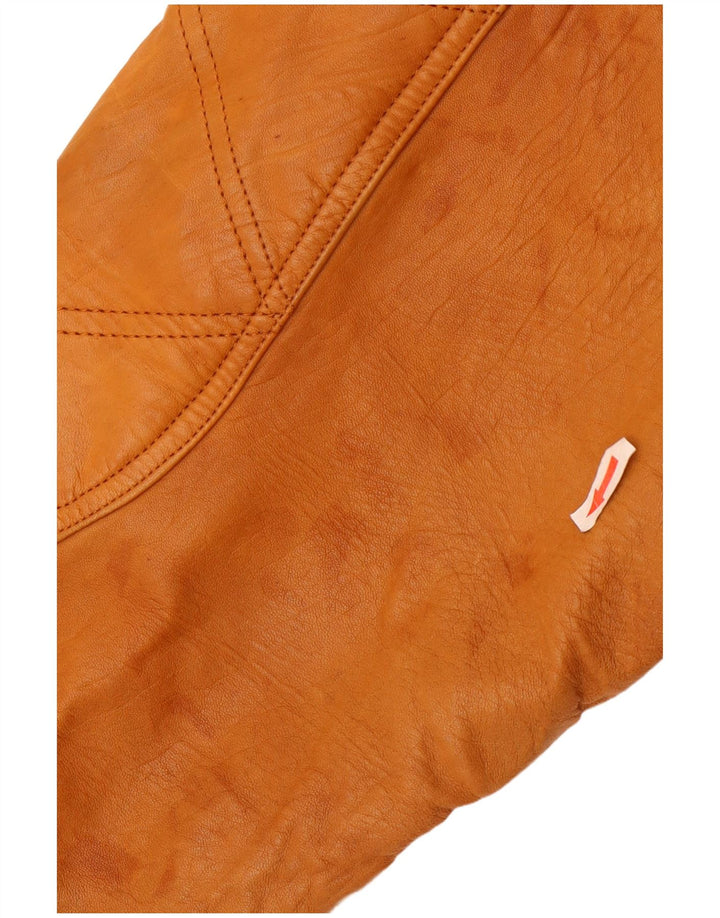 Vintage hombres chaqueta de cuero Reino Unido 40 marrón grande