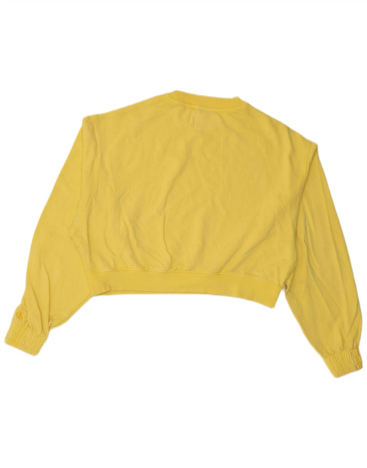 Calvin Klein Jeans - Sudadera extragrande para mujer, talla 40, color amarillo