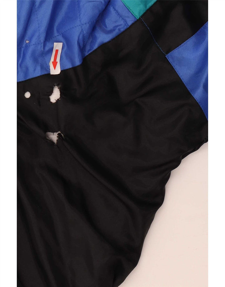 Vintage hombres chándal top chaqueta Reino Unido 42/44 gran bloque de color multicolor
