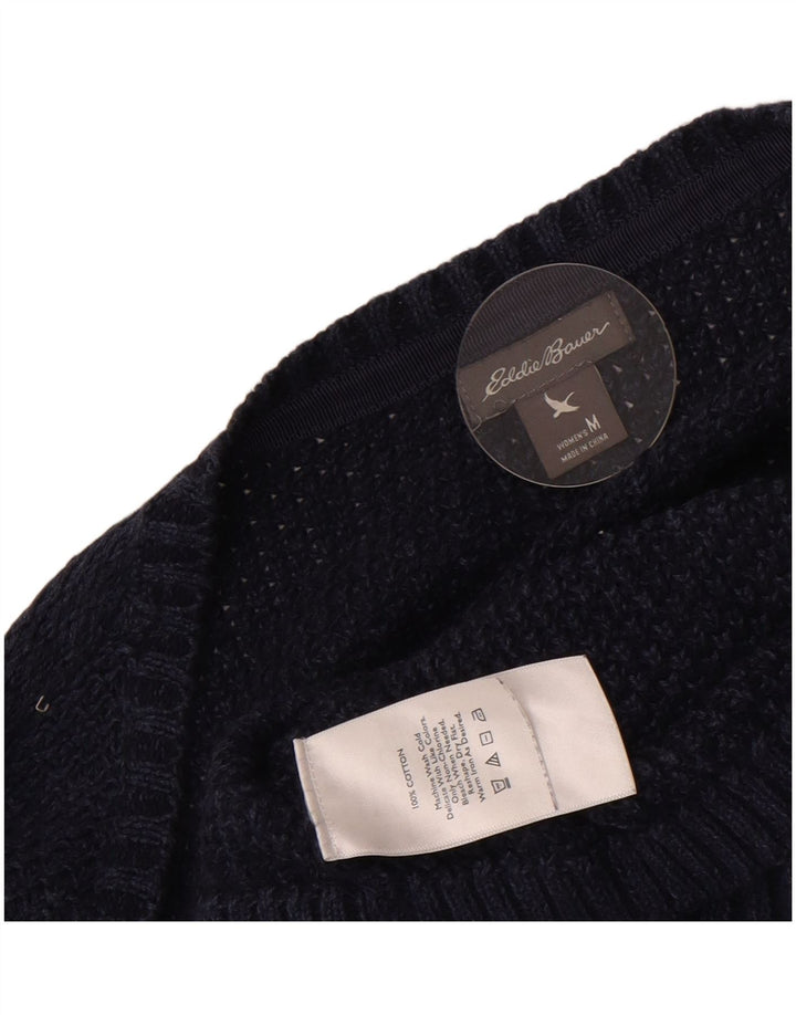 Eddie Bauer Suéter tipo cárdigan para mujer Reino Unido 14 Algodón azul marino mediano