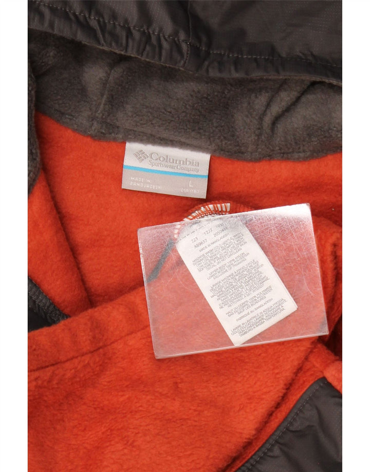 COLUMBIA Chaqueta polar con capucha para niño 14-15 años Grande Gris Colorblock
