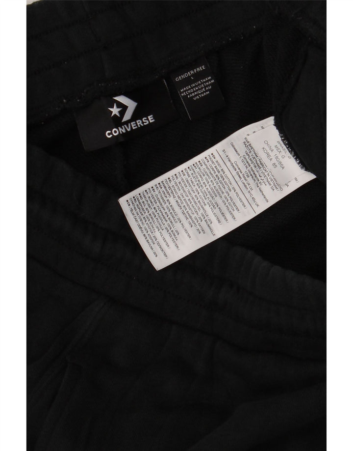 Converse - Pantalones de chándal para mujer, talla 40, talla grande, algodón negro