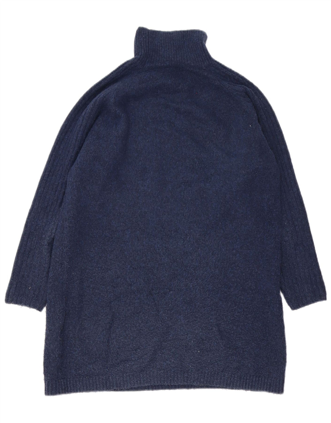 Marks & Spencer Suéter largo con cuello vuelto para mujer UK 10 Small Navy B