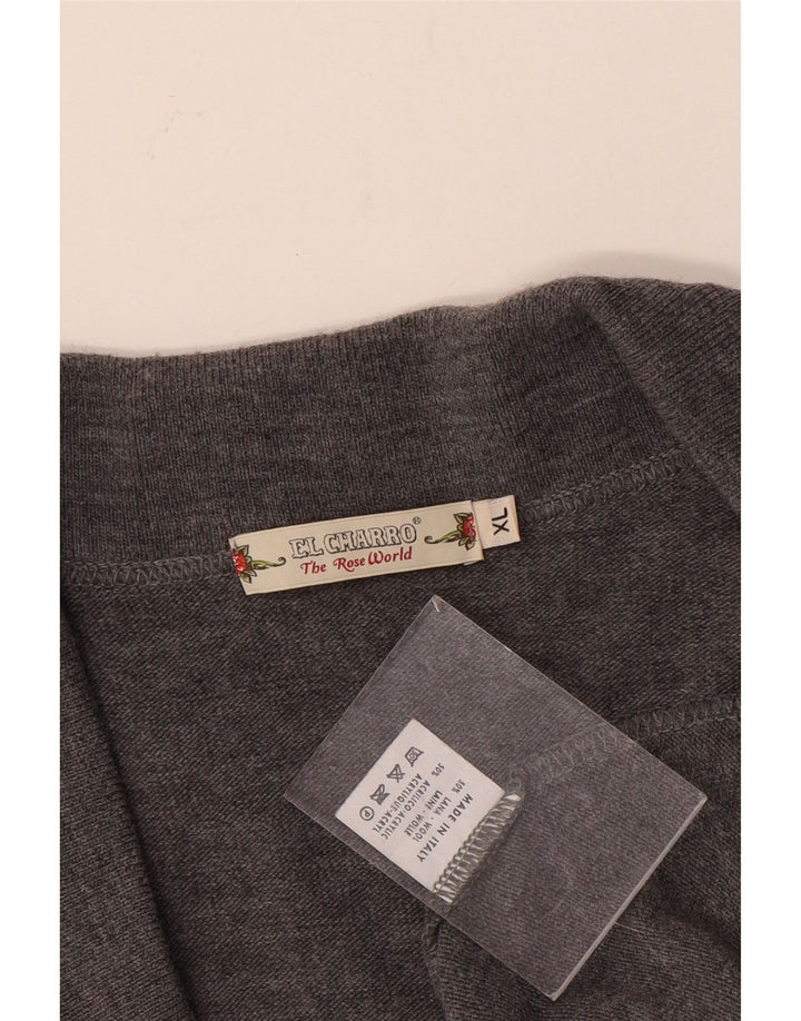 El Charro Cárdigan Hombre XL Lana Gris
