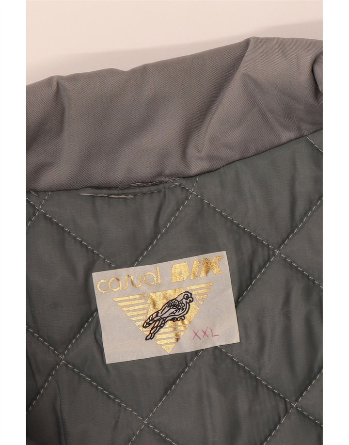 VINTAGE Mens Padded Jacket UK 44 2XL Grey Vintage Vintage and Second-Hand Vintage from Messina Hembry 