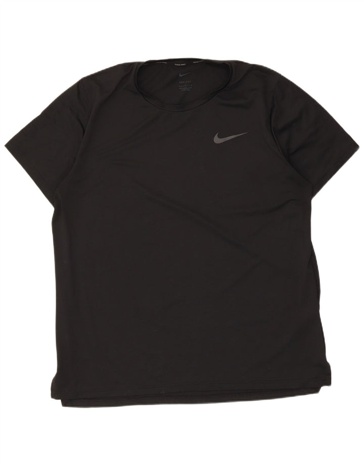 Nike - Camiseta Dri Fit para hombre, talla grande, poliéster negro