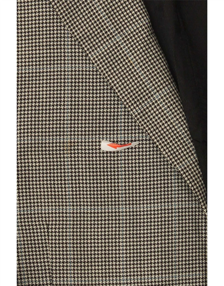 Marks & Spencer Chaqueta tipo blazer de 2 botones para hombre UK 42 Large Black Houndstooth