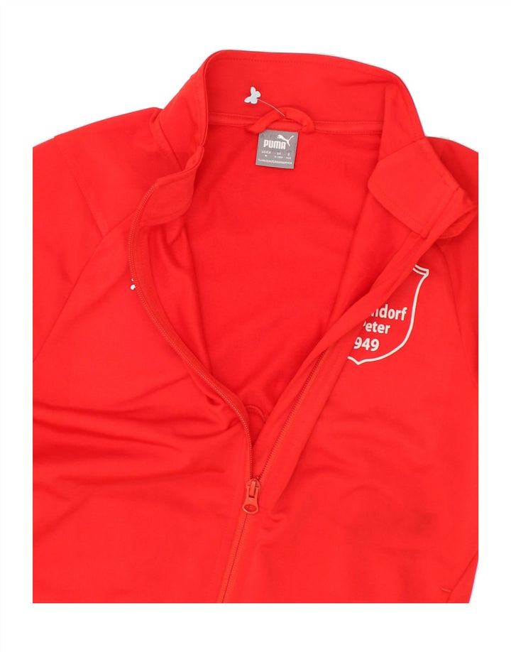 PUMA Boys Graphic Tracksuit Top Jacket 9-10 Years Red Polyester | Vintage Puma | Thrift | Second-Hand Puma | Used Clothing | Messina Hembry 