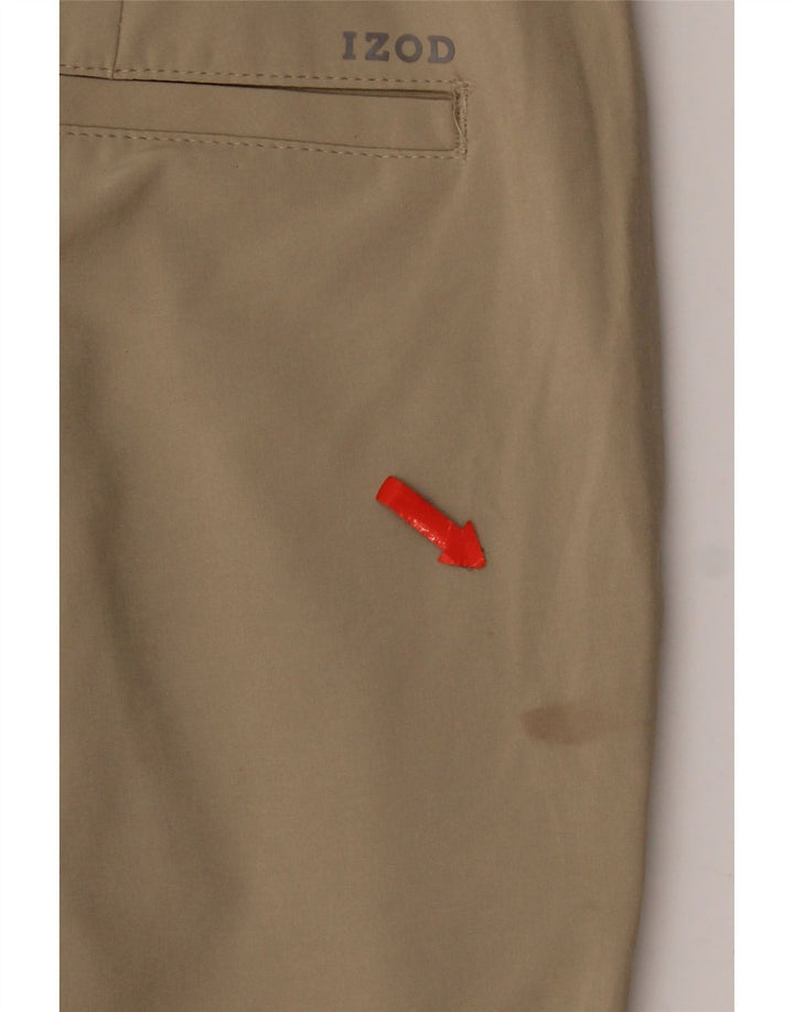 Pantalón Chino Recto Mujer Izod W32 L30 Poliéster Beige