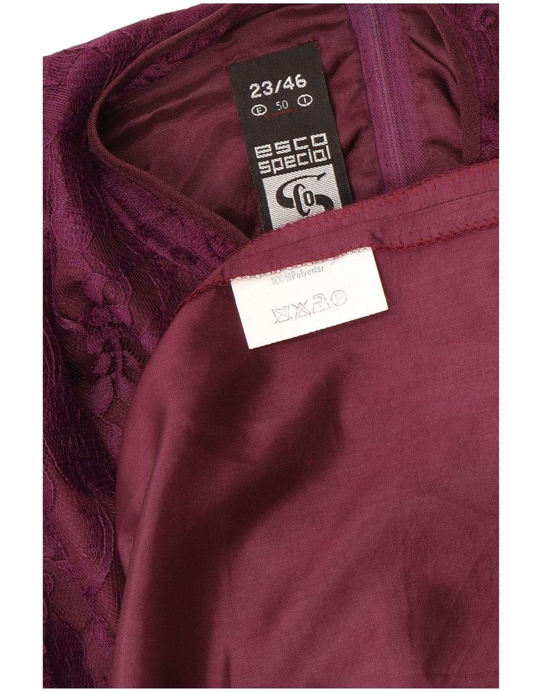 ESCO Vestido acampanado de manga larga para mujer IT 46 Poliéster floral morado grande