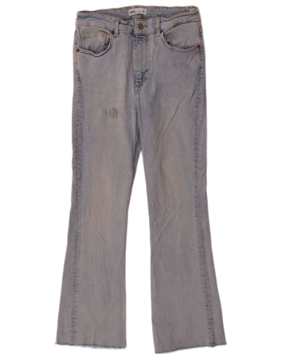 Zara Jeans Acampanados Para Mujer EU 42 Large W32 L27 Algodón Azul