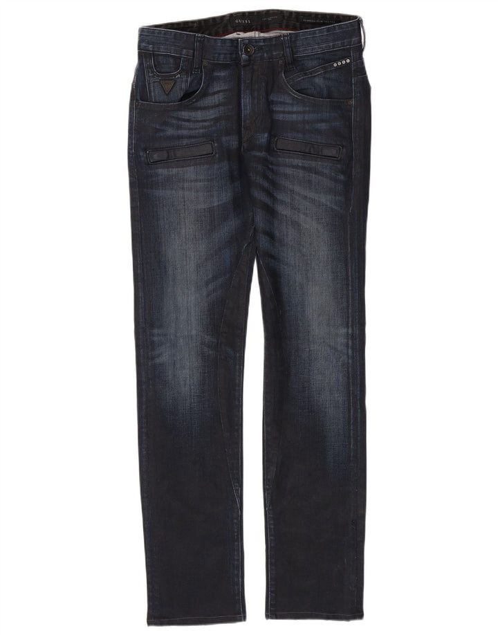 Guess Vaqueros Rectos Hombre W30 L32 Azul Marino Algodón
